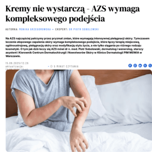 Dermatologia AZS atopowe zapalenie skóry